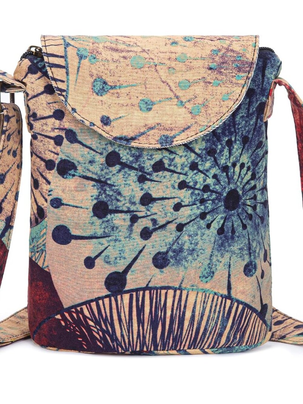Women's Retro Small Size Canvas Shoulder Bag Hippie Boho Crossbody Handbag